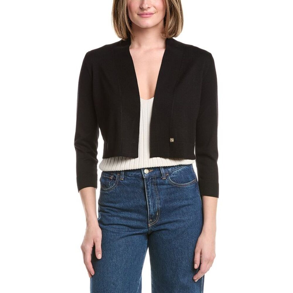 Anne Klein Womens  Cropped Shrug Top, Black